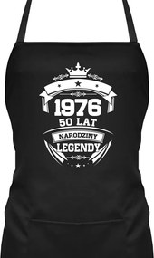 1976 Egy legenda születése 50 éves Kötény Nyomtatott Ajándék 50. Születésnapra