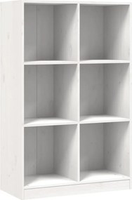 vidaXL fehér tömör fenyőfa könyvszekrény 70 x 33 x 110 cm