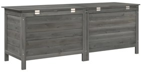 antracit tömör fenyőfa kerti tárolóláda 150 x 50 x 56,5 cm