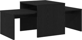 vidaXL Egymásba helyezhető asztalok Fekete tölgy 100 x 48 x 40 cm