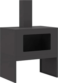 vidaXL Tűzrakó Fekete 60 x 40 x 96 cm Acél