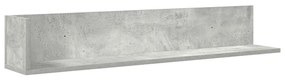 2 db betonszürke szerelt fa fali polc 100 x 16,5 x 16,5 cm