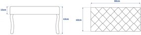 Stílusos ülőke előszobába szürke 80 cm
