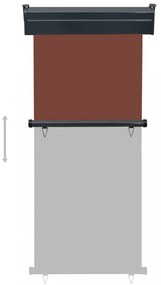 barna oldalsó napellenző erkélyre 85 x 250 cm