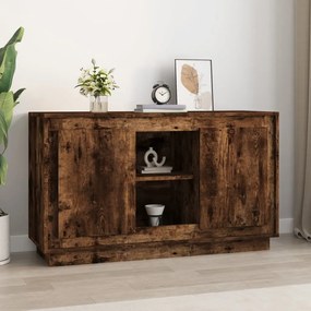 füstös tölgy színű szerelt fa tálalószekrény 102x35x60 cm