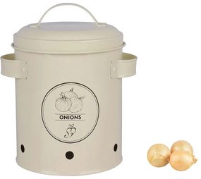 Vöröshagyma fém tároló, szellőző nyílással, 1,9 literes