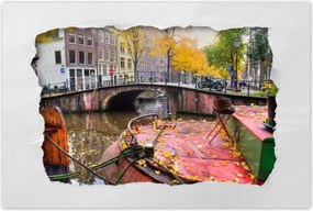 Poszterek 120x80 Rózsaszín híd Amszterdam