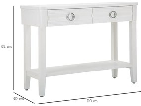 Fehér jegenyefenyő konzolasztal 40x110 cm Shine – Mauro Ferretti