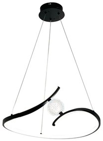 LED Csillár zsinóron PERLA LED/34W/230V fekete