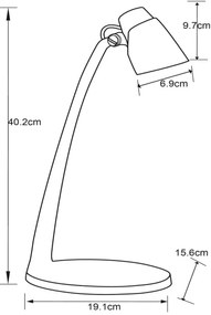 Lucide 18660/05/31 - LED Asztali lámpa LUDO LED/4,5W/230V fehér