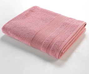 Rózsaszín frottír pamut fürdőlepedő 90x150 cm Tendresse – douceur d'intérieur