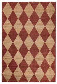 Terrakotta színű kézi szövésű jutakeverék szőnyeg 120x170 cm Effie Diamond – Flair Rugs