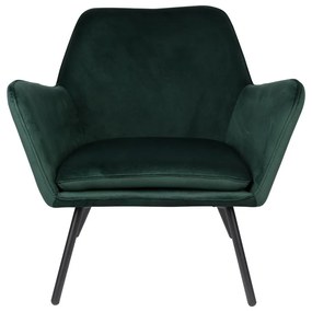 Bon sötétzöld bársony fotel - White Label
