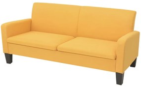 3-személyes sárga kanapé 180 x 65 x 76 cm