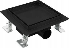 Sea Horse Lefolyó Punt szögletes 15x15 Fekete