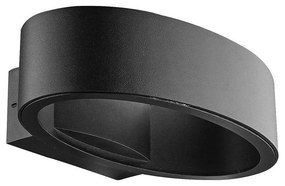 PREZENT 31312 REBUS Modern Kültéri Fali Lámpa Fekete, Átlátszó LED IP44
