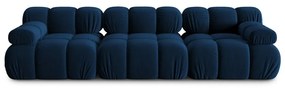Kék bársony kanapé 282 cm Bellis – Micadoni Home