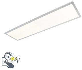 Elegáns ovális mennyezeti lámpa króm, beépített LED-del IP44 - Flat