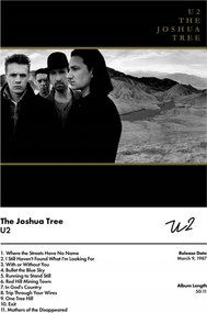 Poszter U2 The Joshua Tree CD Vinyl Cover