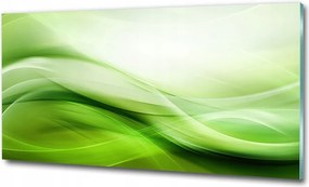 Fotó üveg kép Zöld hullámok háttér 125x50
