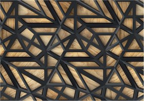 Fotótapéta Fali tapéta a nappaliba Geometrikus csatlakozás 208x146 Ragasztó