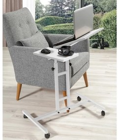 Állítható asztal GLEN 87x67 cm fehér