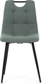 Étkezőszék, zöld, szövet, DCL-V2017 GRN2