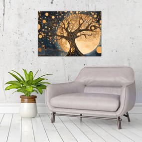Üveg kép – Szürrealista fa (70x50 cm)