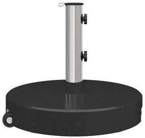 Kerekes Napernyő Állvány Fogantyúval Fekete Gránit 29 kg Kerek