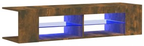 füstös tölgy színű TV-szekrény LED-ekkel 135 x 39 x 30 cm
