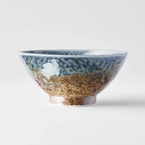 Earth &amp; Sky kék-barna kerámia tálka, ø 16 cm - MIJ