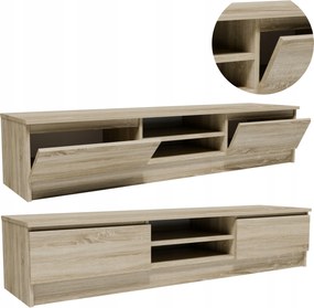 Rtv szekrény 2D1P160SON sonoma 160cm nagy asztal Tv szekrény könyvespolc