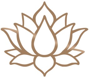 Fém fali dekoráció, Lotus Flower 1 - Copper