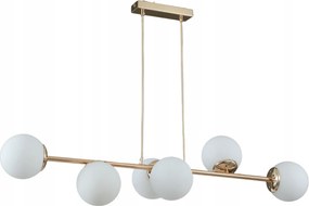 Függőlámpa Mennyezeti Csillár Gömbök arany 100cm Modern Led tejfehér