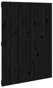 fekete tömör fenyőfa fali fejtámla 82,5 x 3 x 110 cm