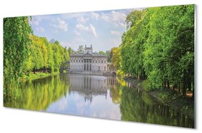 Üvegképek Varsó Palotája erdei tó 100x50 cm