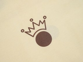 CROWN LOVE FOR bézs pamut ágyneműhuzat Ágyneműhuzat mérete: 70 x 90 cm | 140 x 200 cm