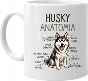 Husky anatómia Ajándék Bögre Kutya Mintával