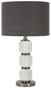 Szürke asztali lámpa textil búrával (magasság 57 cm) Bright – Mauro Ferretti