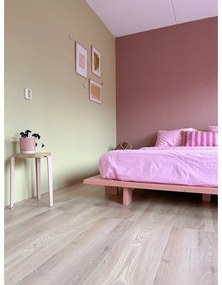 Világos rózsaszín borovi fenyő franciaágy ágyráccsal 180x200 cm Japan – Karup Design