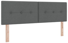 Box Spring Ágy Matraccal Sötétszürke 140x200 cm Szövet