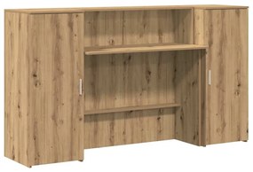 recepciós pult kézműves tölgy 180x50x103,5 cm szerelt fa