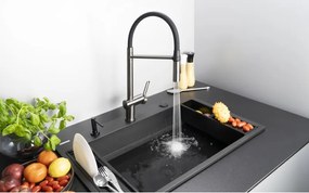 Magnetic pult alá ültethető gránit mosogató_nero