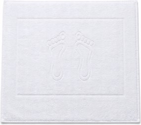 Fürdőszobaszőnyeg 50x70 cm szállodai Fehér 650g pamut Láb Oeko-tex