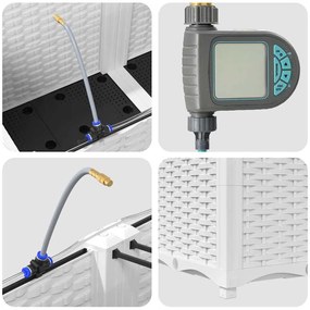 Kerti ültetők Fehér 80 x 40 x 37.5 cm Acél