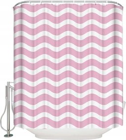 Zuhanyfüggöny Vastag Ombre Vízálló Peva 180x180cm Akasztók