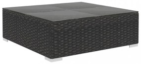 vidaXL 6 részes fekete polyrattan kerti ülőgarnitúra párnákkal