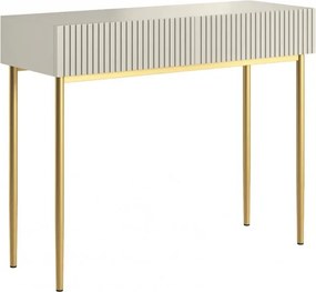 Nicole fésülködőasztal 100 cm fiókokkal - kasmír / arany lábak