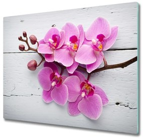Üveg vágódeszka Orchid a fán 60x52 cm