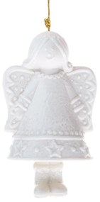 Angyal porcelán csengettyű, 7,9 x 10,1 x 6,5 cm